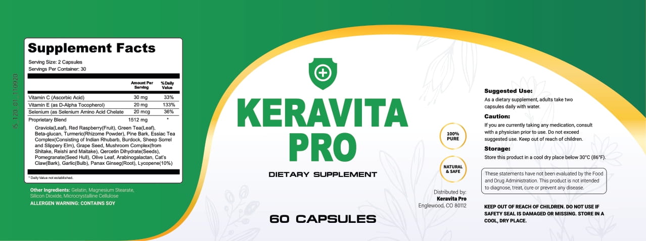 Keravita Pro Supplement fact